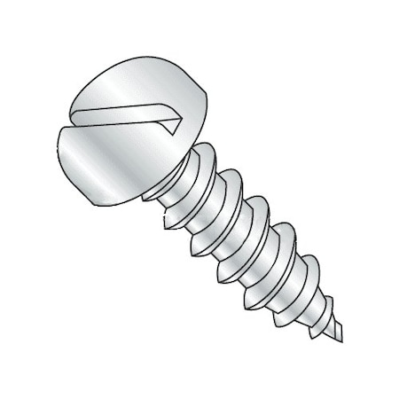 Newport Fasteners Self-Drilling Screw, #10 x 3/8 in, Zinc Plated Steel Pan Head Slotted Drive, 8000 PK 725311-8000